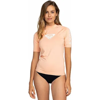 Dámské tričko ROXY Whole Hearted Short Sleeve Rashguard Salmon XS