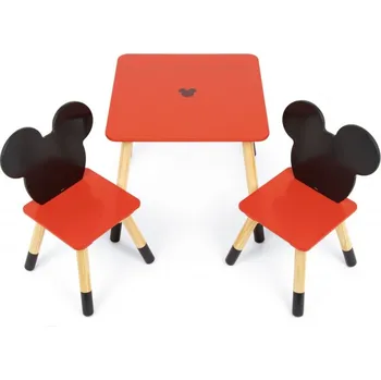 Dětské zboží Dětský dřevěný stolek + 2 židle Mickey Mouse Iconic, WD16731