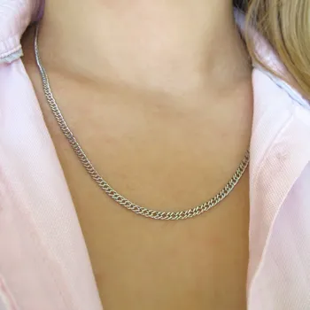 Řetízek Stříbrný řetízek ROMBO 2,8mm 4,75g Rhodium UNISEX 45cm Stříbro 925/1000