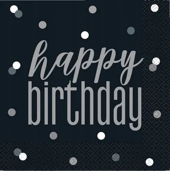 Papírový ubrousek Narozeninové ubrousky Happy Birthday 33 cm