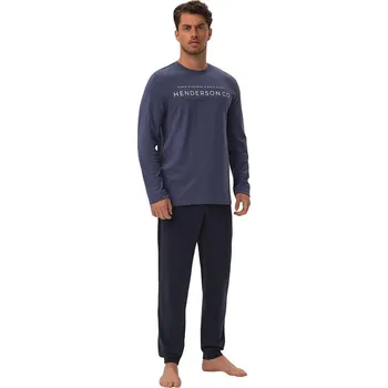 Pánské pyžamo Pánské pyžamo Jumper modré XXL - Dárková krabička