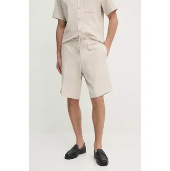 Pánské kraťasy Šortky s příměsí lnu Iceberg D080.0140 béžová 01X, vel. 50