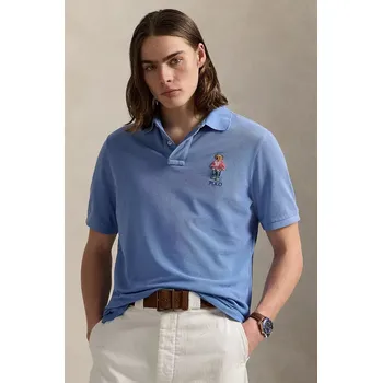 Pánská móda Bavlněné polo tričko Polo Ralph Lauren 710969629 modrá 55X, vel. S