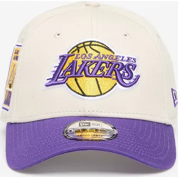 Kšiltovka Kšiltovka New Era Los Angeles Lakers 9FORTY Contrast Patch Adjustable Cap Stone/ True Purple Universal