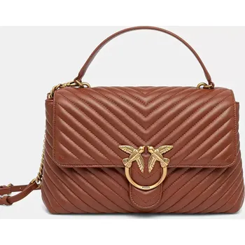 Kabelka Kožená kabelka Pinko 100042.A0GK hnědá 88D, vel. ONE SIZE