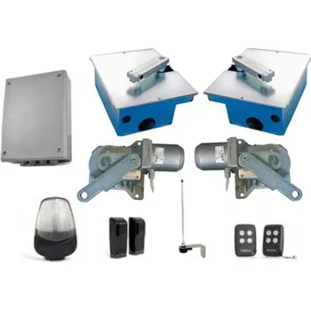 Pohon brány PROTECO KIT SHARK INOX - podzemní pohony, výhodná sada pro dvoukřídlové brány do 7m, nerezové boxy