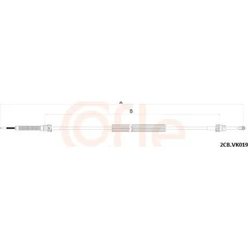 Tažné lanko, ruční převodovka COFLE 92.2CB.VK019