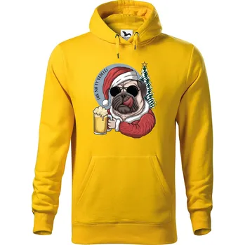 Pánská mikina DOBRÝ TRIKO Pánská mikina s potiskem Pes s pivem Velikost pánské mikiny: XL, Barva: Žlutá