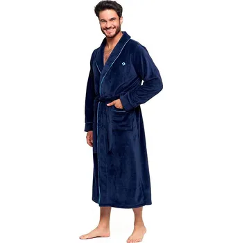 Pánský župan Hřejivý pánský župan Narvik modrý dlouhý M