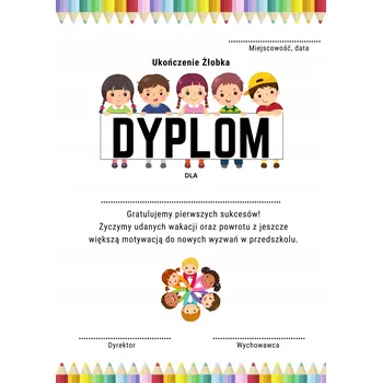 Diplom o ukončení jeslí A4 - vzor W0011
