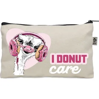 Kosmetická taška KOSMETICKÁ TAŠTIČKA béžová dárek ke Dni žen I DONUT CARE Pštros KO_256
