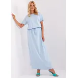 Světle modré maxi šaty RV-SK-7851.84-light blue Velikost: ONE SIZE