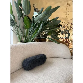 Polštář POHODLNÝ MĚKKÝ VLNĚNÝ POLŠTÁŘ VÁLEČEK 40x15cm. GRAFIT