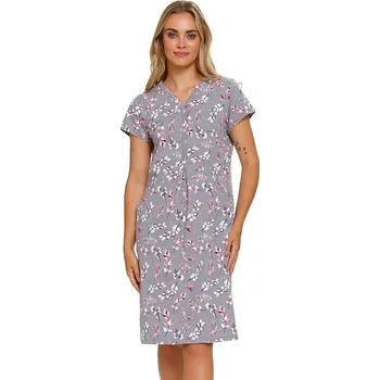 Těhotenské noční prádlo Dámská noční košile Naďa šedá bavlníky M