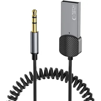 Handsfree TECH-PROTECT ULTRABOOST BLUETOOTH AUX AUDIO ADAPTER CABLE GREY