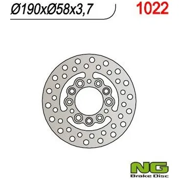 Brzda pro motocykl NG zadní brzdový kotouč APRILIA 50 SKUTER,CPI,BETA,GENERIC,GILERA,PEUGEOT,PGO,SYM,YAMAHA (190x58x3,7)