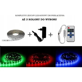 LED páska LED PÁSEK ČERVENÝ ZELENÝ MODRÝ 2835/3528 5m