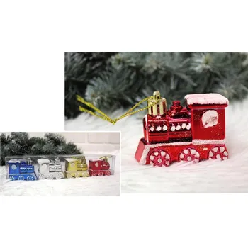 Vánoční ozdoba dobirkov.cz Vánoční ozdoba na stromeček - lokomotiva (4 ks)
