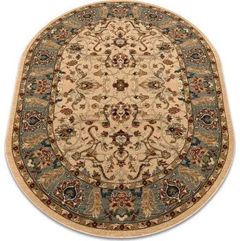 Koberec Koberec OMEGA ORDA jasmin květy, zelený ovál