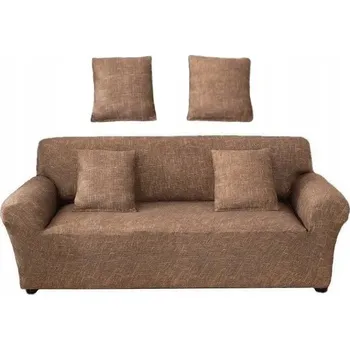 Napínací potah Potah na pohovku (kanape) Domidekor hnědý