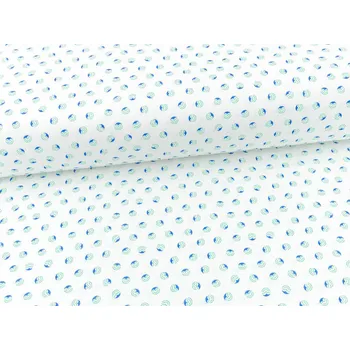 Mirtex Plátno DOMESTIK 145/A1052 Fontána Green 05 Andílky do zdravotnictví šíře 150cm Zbytková metráž