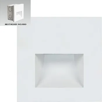 STEP LIGHT SUNNY schodišťové svítidlo LED 1W 70lm 4000K 8,7cm hranaté IP20