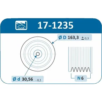 Řemenice, klikový hřídel IJS GROUP 17-1235