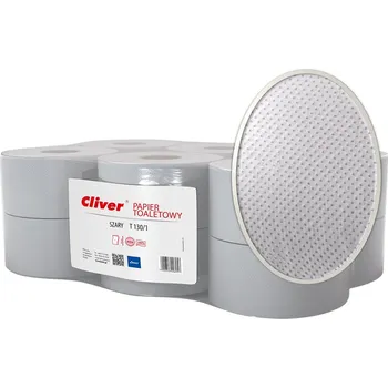 Toaletní papír Toaletní papír šedý JUMBO 130m Cliver 12 ks