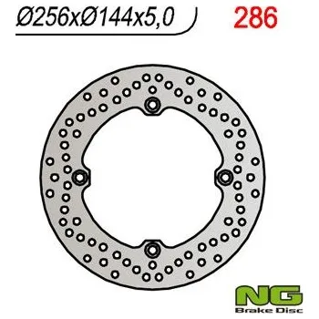 Brzda pro motocykl NG zadní brzdový kotouč HONDA XRV 750, XL 1000V, CBR 1100XX (256x144x5,0MM) (4X10,5MM)