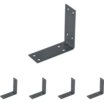 Nábytkové kování Walteco Spojovací úhelník 80x80x30mm, černý Množství: 5 ks