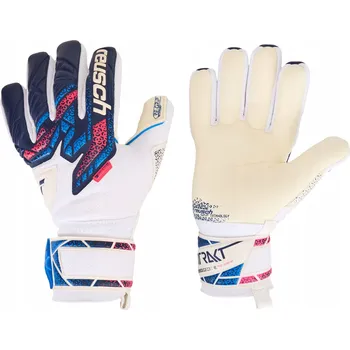 Brankářské rukavice Brankářské rukavice Reusch Attrakt RE:GRIP NC modré/pink/bílé 9.5