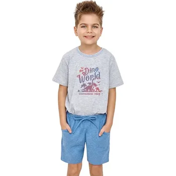 Chlapecké pyžamo Chlapecké pyžamo Zane šedé dinosaurus 122