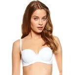 Hladká podprsenka Raff bílá silikonová ramínka 75D
