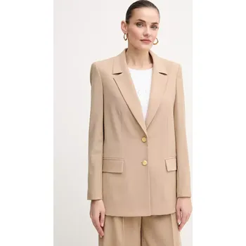 Dámské sako Blazer s příměsí vlny Marciano by Guess IRINA 5GGN04.7294A béžová 80X, vel. 36