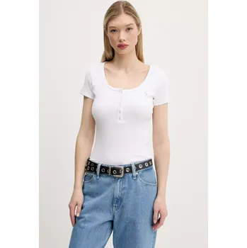 Pánské tričko Tričko Abercrombie & Fitch bílá barva, KI139-5271 KI139.5271.100 00X, vel. XXS