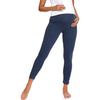 Dámské pyžamo Bavlněné těhotenské legíny Pregy modré S