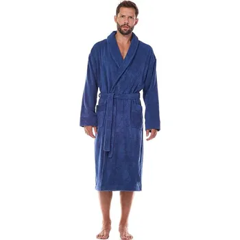 Pánský župan Pánský froté župan Roland modrý bez kapuce 3XL