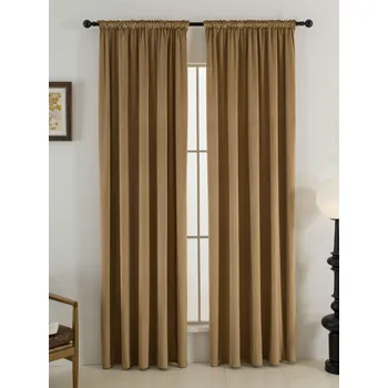 Závěs Sametové zatemňovací závěsy Cesar hnědé - 140 x 280 cm (2ks) - řasící stuha