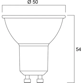 Lampička Sylvania LED reflektor GU10 4W 3000K 36° 345 lm sklo