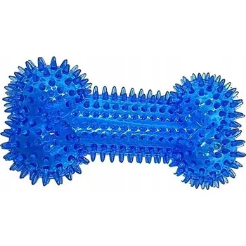 Hračka pro psa Zabawka gumowa piszcząca dla psa ve tvaru kosti, čištění zubů