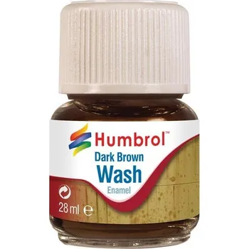 Modelářská barva Enamel AV0205 Wash tmavě hnědá