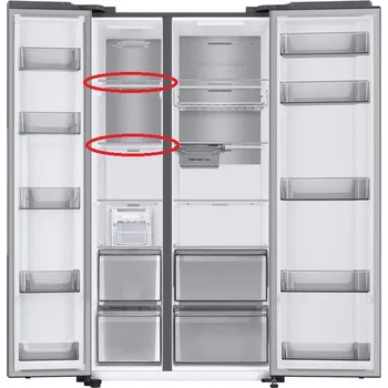 police Samsung DA97-16361F 1.,2., police z vrchu v levé části mrazničky
