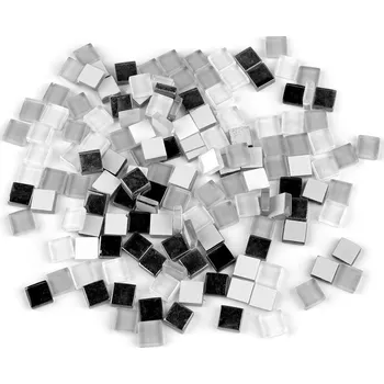 Mozaikové kamínky skleněné 500 g, barva 5 šedá