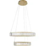 NOVA LUCE závěsné svítidlo AURELIA zlatý kov a křišťál LED 46W 230V 3500K IP20 stmívatelné 9333077