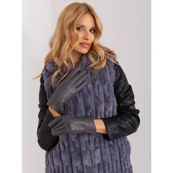 Rukavice Tmavě šedé hladké zimní rukavice AT-RK-239501A.16-dark grey Velikost: S/M