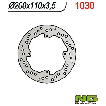 Brzda pro motocykl NG zadní brzdový kotouč KTM 85 SX '03-'15 (200X110X3,5)(4X6,5mm)