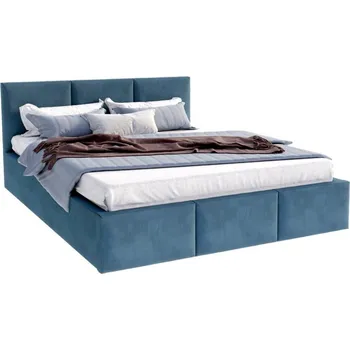 Postel Čalouněná postel FRESIA 160x200 s kovovým zdvižným roštem TYRKYSOVÁ TRINITY