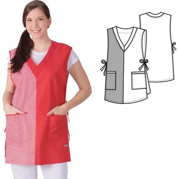 Gastro oděv (2101.0300) VĚRA zástěra dámská - červená - 34/168EU34