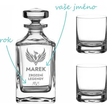 Sklenice Pískovaný whisky set Fenix (1+2)