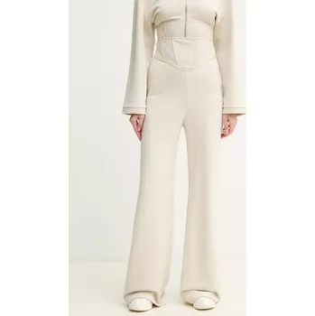 Dámské kalhoty Kalhoty Pinko dámské, béžová barva, zvony, high waist, 105024 A2HB 105024.A2HB 12X, vel. M